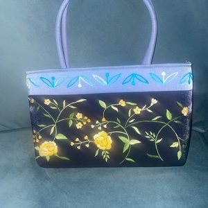 Embroidered Floral Purse